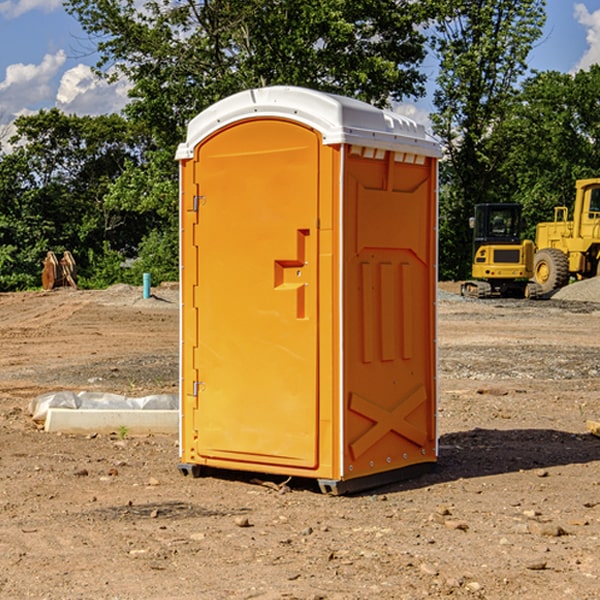 how often are the portable restrooms cleaned and serviced during a rental period in Blue Hills CT